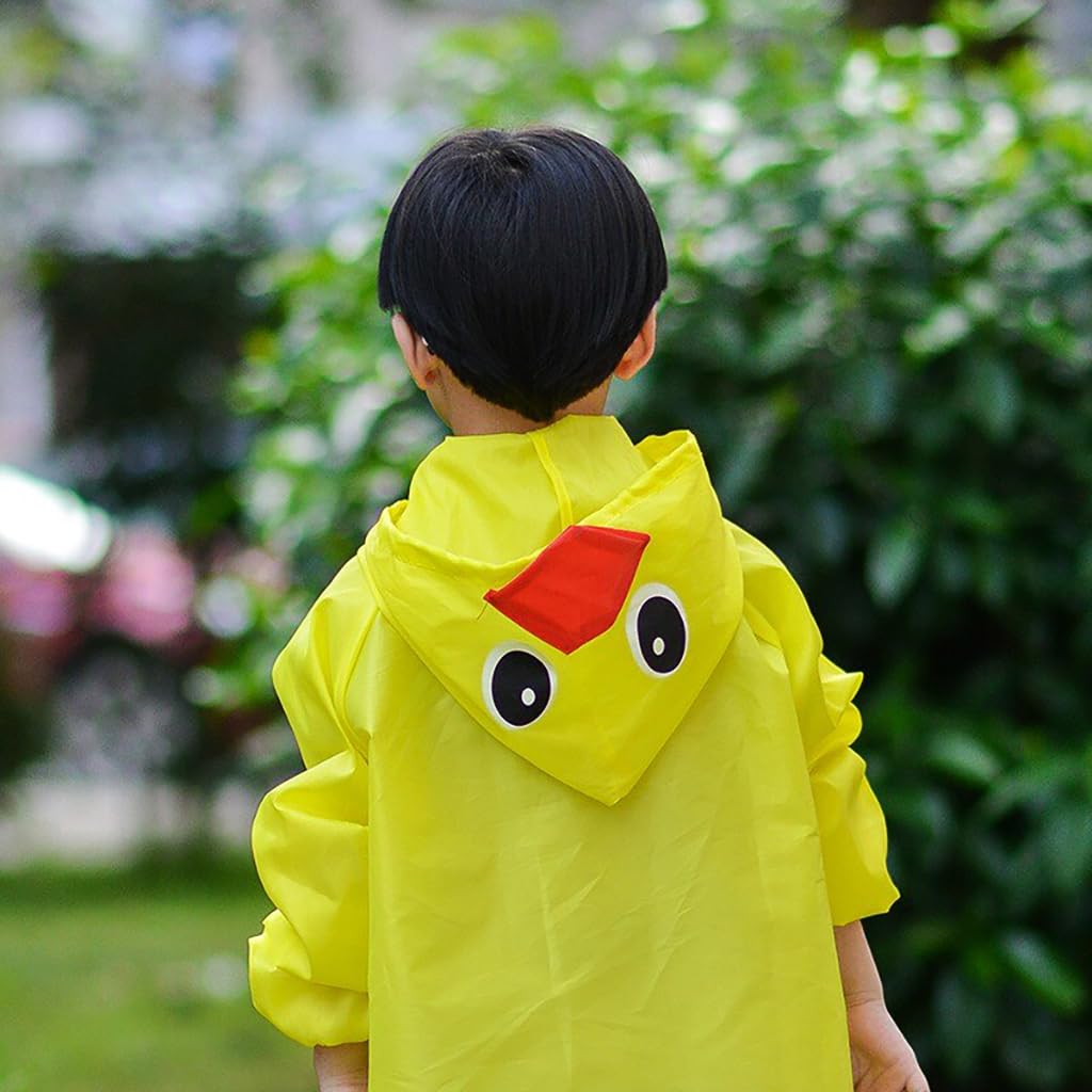 PALAY Raincoat for Kids Boys Girls with Hood, Polyester Rain Ponchos with Pockets and School Bag Coverage, Bright Color Raincoat for 3-7 Years Old Kids (Yellow) PALAY Raincoat for Kids Boys Girls with Hood, Polyester Rain Ponchos with Pockets and School Bag Coverage, Bright Color Raincoat for 3-7 Years Old Kids (Yellow)